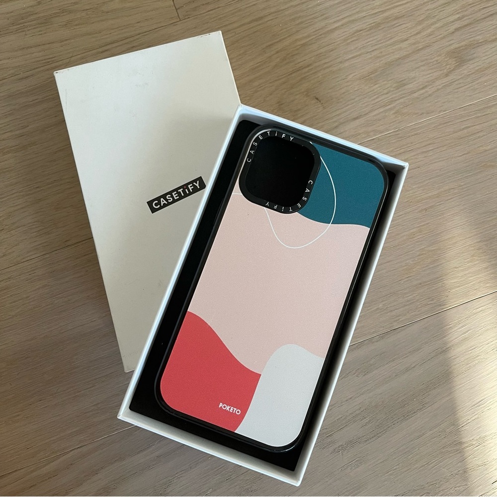 Casetify Impact iPhone 12 Pro Max Case - Coral Reef / Clear Black